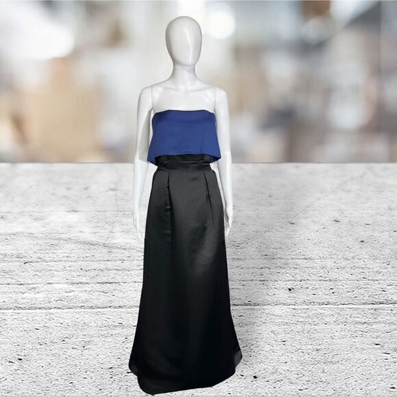 Sable & Zoe Blue & Black Gown - Picture 2 of 7